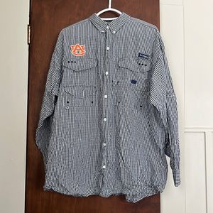 Auburn Logo Columbia PFG Button Down (Large)